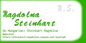 magdolna steinhart business card